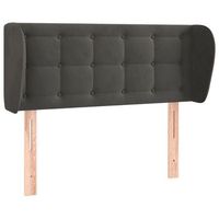 cabecero accesorio para dormir mueble de dormitorio con borde lateral acolchado 103 x 23 x 7888 cm tela de terciopelo gris oscuro tdl0205026