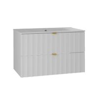 mueble lavabo individual encastrado paneles de melamina y mdf blanco