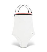 tommy hilfiger para mujer uw0uw05849 banador global stripe texturizado blanco l beachwear nylon