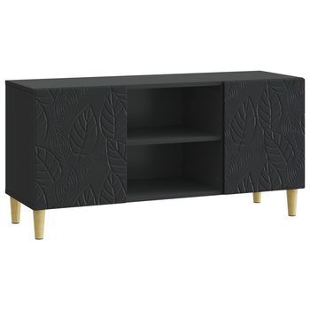 Mueble De Tv 102 X 34,5 X 50 Cm Negro Madera De Ingeniería Vidaxl