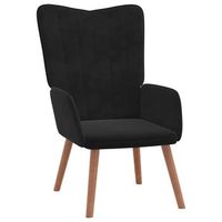 sillon de relax de terciopelo negro vidaxl