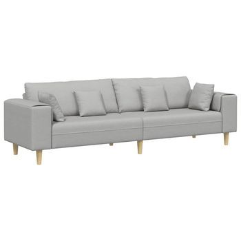 Sofá Gris Nube 250 X 77 X 76 Cm Tela Vidaxl