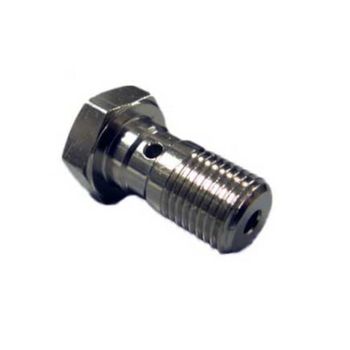 Tornillo banjo M10x1.25 simple cabeza plana acero gris