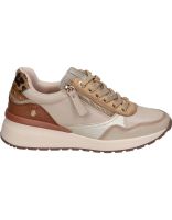 zapatos de piel con cuna para mujer carmela 162442 beige y marron 36