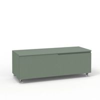 comoda venere verde salvia en mdf con 4 ruedas