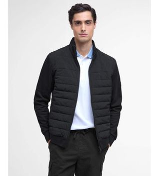 Barbour international para hombre. MQS0070 Abrigo Collins Baffle Quilted negro (S), Casual, Poliéster