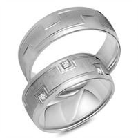 alianzas oro blanco 18 quilates 8 diamantes