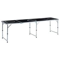 mesa de beer pong plegable negro 240 cm vidaxl