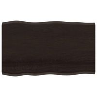 tablero mesa  tablero escritorio madera tratada roble borde vivo marron 100x60x2 cm