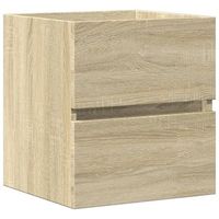 mueble de almacenaje  armario de lavabo madera ingenieria roble sonoma 41x385x45 cm