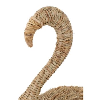 Flamenco rosa decorativo de hierba natural beige 45 x 40 x 138 cm