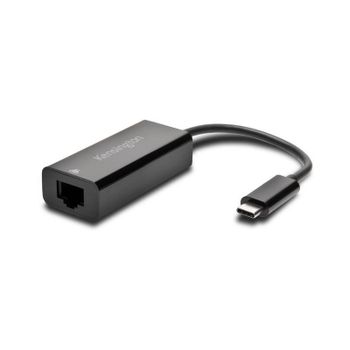Tarjeta de Red Kensington CA1100E USB-C Gigabit Ethernet Plug & Play Negro