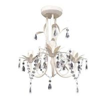 lampara colgante arana de cristal elegante blanca vidaxl