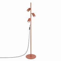 lampara de pie ocre rojo aluminio alt 155 cm