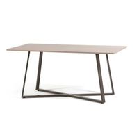 mesa de interior rectangular 160x90 cm con tablero de laminado y patas metalicas - damiano