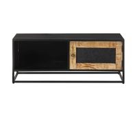 mesa de cafe - mesa de centro madera de mango rugosa 90x50x35 cm