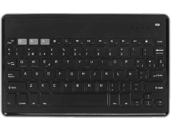 Teclado inalámbrico - Silver HT Wireless Bluetooth, Universal, Carga Micro USB, Gris