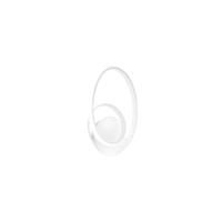 diva - aplique blanco 20w luz calida 3000k ip20 - aplique led de diseno moderno - led integrado 37x29