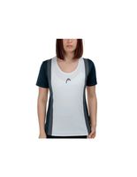 camiseta de padel head club 25 tech t-shirt mujer navywhite