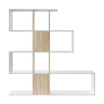Estantería con 4 niveles y 11 compartimentos a145 cm - efecto madera