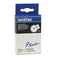 brother tc-201 cinta negro sobre blanco 12 mm original
