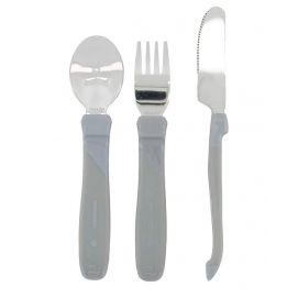 Set de Cubiertos 12m+ Twistshake Gris Pastel