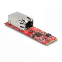 tarjeta de red delock convertidor m2 bm rj45 25 gigabit lan rojo