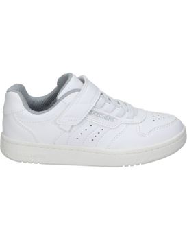 Zapatillas Para Niño Plana Skechers 405638l-wht En Blanco 29