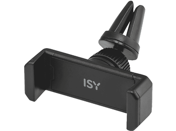 Soporte de móvil para coche - ISY I-1000, Universal, Gira 360º, Negro