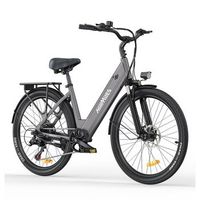 bicicleta electrica hillmiles milecity 1 bateria extraible 36v 13ah autonomia hasta 100 km 26 pulgadas gris