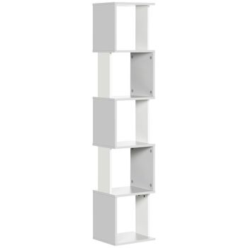 Estantería para libros 33x28x161 cm blanco y gris