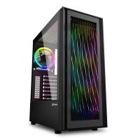 sharkoon rgb wave cristal templado usb 30 negra
