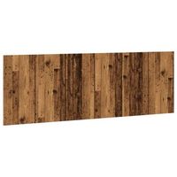 cabecero de pared madera ingenieria envejecida 240x15x80 cm