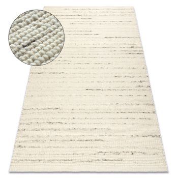 Alfombra Nepal 2100 Blanco / Naturales Gris - Lana, De Doble Cara 120x170 Cm