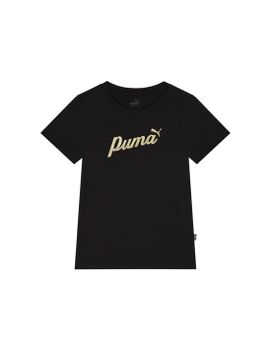 Camiseta Casual Puma Ess+ Script Metallic G Niña