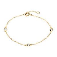 pulsera de plata 925 dorada con circonitas