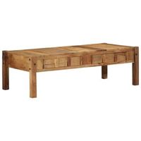 mesa de cafe  mesa de centro marron 110 x 54 x 35 cm madera solida recuperada