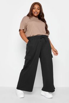 Limited Collection Joggers Anchos Negros Bolsillos Cargo, Mujer Curvy Y Tallas Grandes, Limited Collection