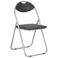 pack 4 uds sillas de comedor  silla de cocina  mueble de comedor plegables cuero sintetico negro