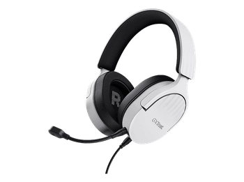 Auriculares gaming - Trust GXT 489W Fayzo, Circumaurales, Con cable, Multiplataforma, Micrófono, Jack 3.5mm, Blanco