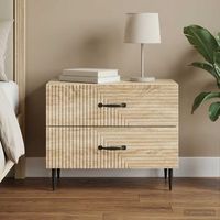 mesita de noche - mueble para dormitorio - madera de ingenieria - roble sonoma 62x345x475cm