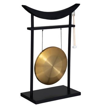Gong Toa H.69,5cm Metal Y Madera