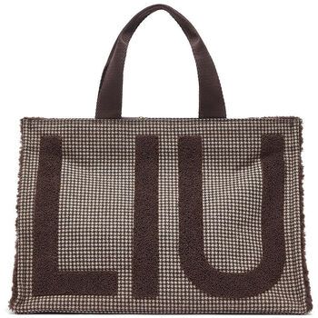 Liu Jo Bolsa Bolso tote tamaño grande en tejido de cuadros para mujer