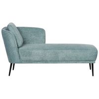 chaise longue estilo retro con cojin muebles de sala de estar de tela azul izquierdo artheze