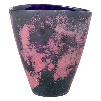 Jarron Gris Y Rosa Opaco
