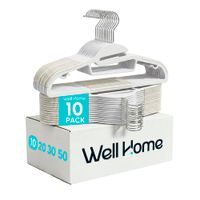 set de 10 perchas de plastico aterciopeladas