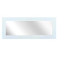 espejo rectangular de madera maciza en tono blanco 54x154cm