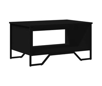 Mesa de café - mesa de centro madera de ingeniería negra 75x51x40 cm
