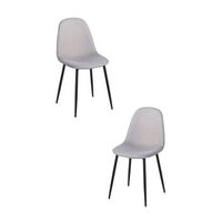 pack 2 sillas black teok tela de tela 864339 cm - gris claro
