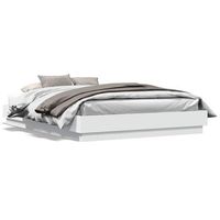 estructura de cama madera de ingenieria blanca 150x200 cm vidaxl